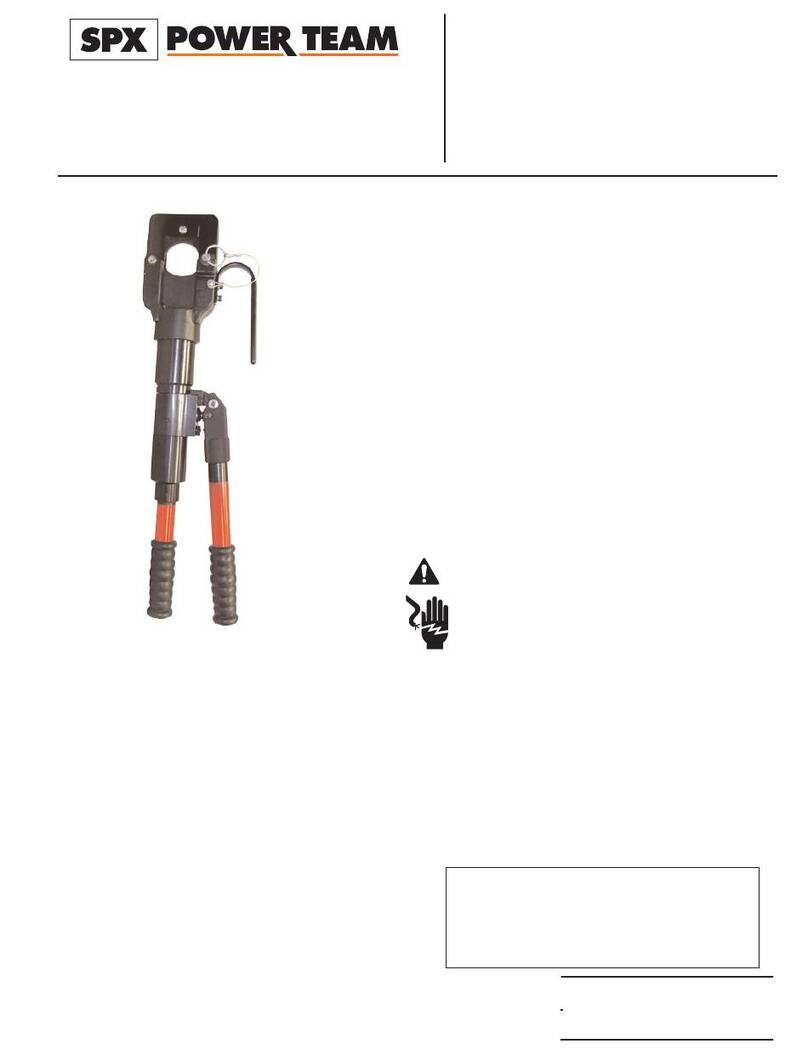 SPX POWER TEAM C13-HHC Series Operating instructions and parts list SPX POWER TEAM C13-HHC Series Operating instructions and parts list