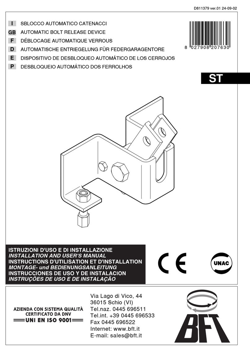 BFT ST Installation and user manual