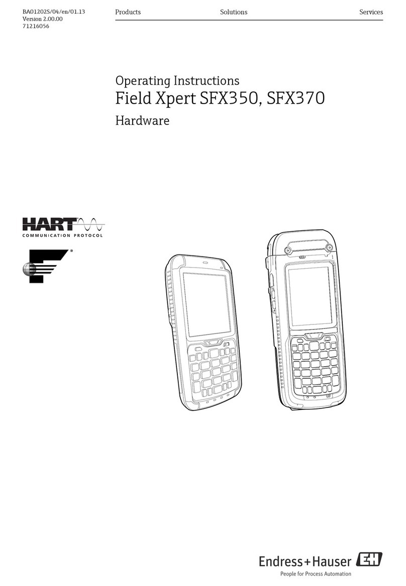 Endress+Hauser Field Xpert SFX350 User manual
