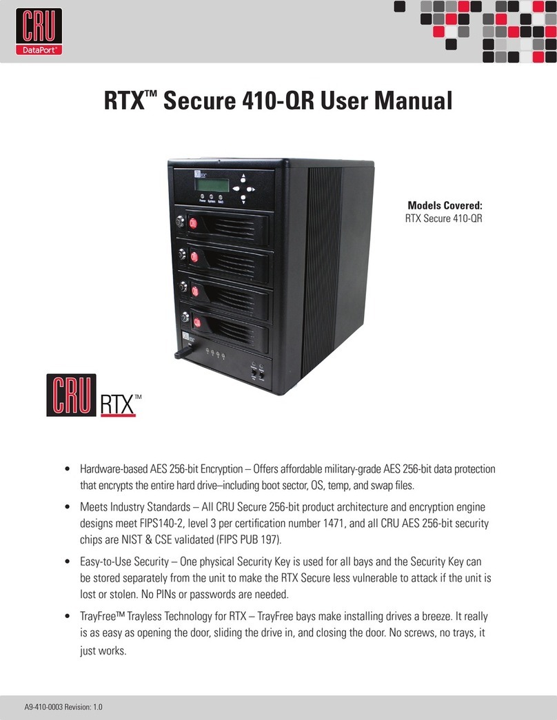 CRU Dataport RTX Secure 410-QR User manual