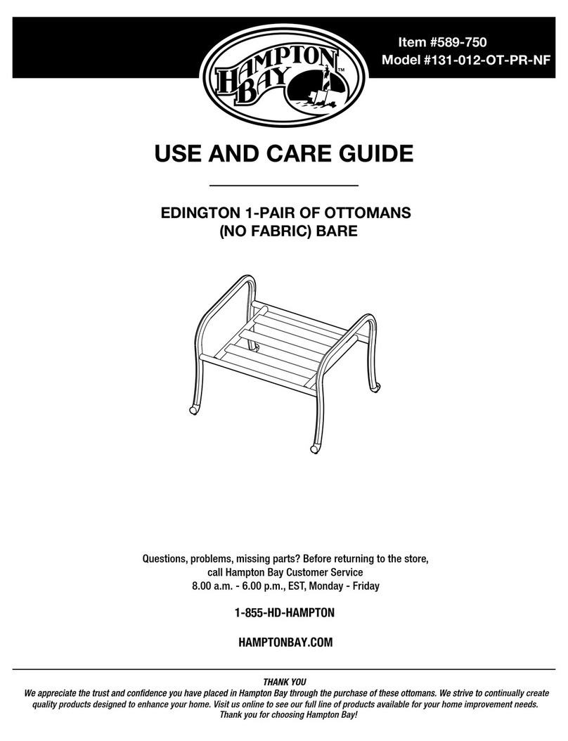 HAMPTON BAY EDINGTON 131-012-OT-PR-NF Use and care guide
