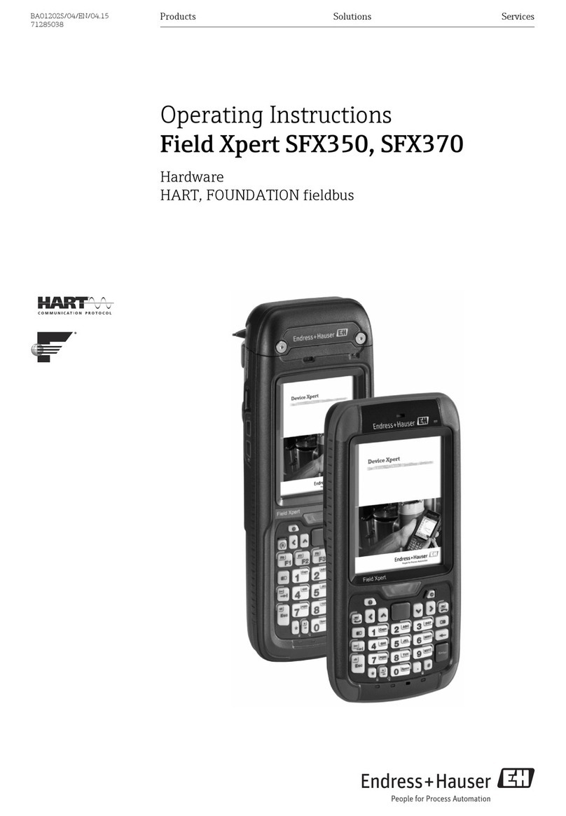 Endress+Hauser Field Xpert SFX350 operating instructions