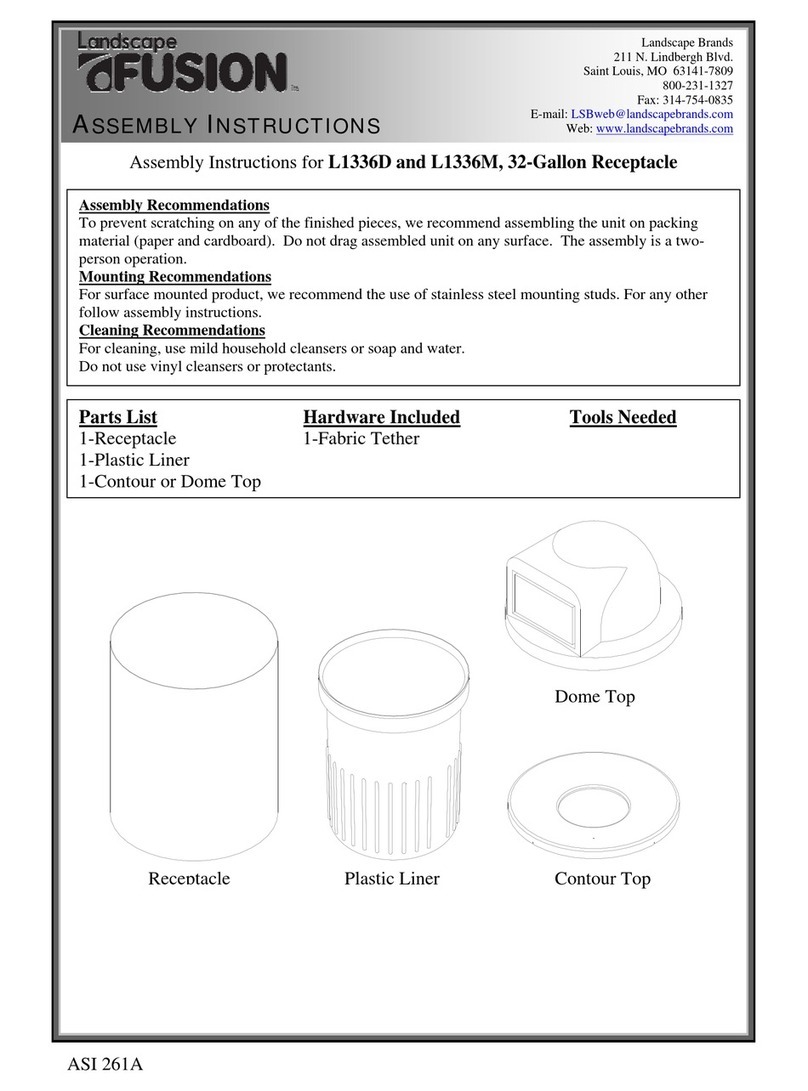 Landscape Fusion L1336D Assembly instructions Landscape Fusion L1336D Assembly instructions
