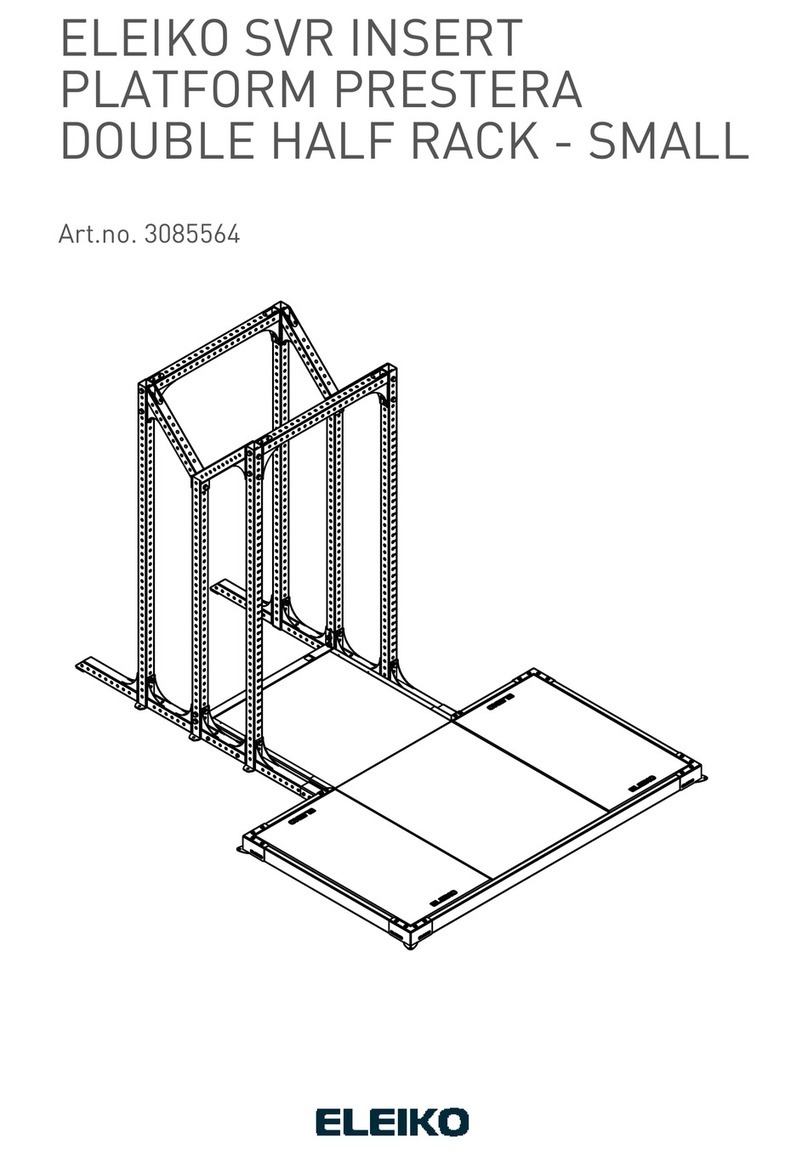 Eleiko SVR INSERT PLATFORM PRESTERA DOUBLE HALF RACK... User manual