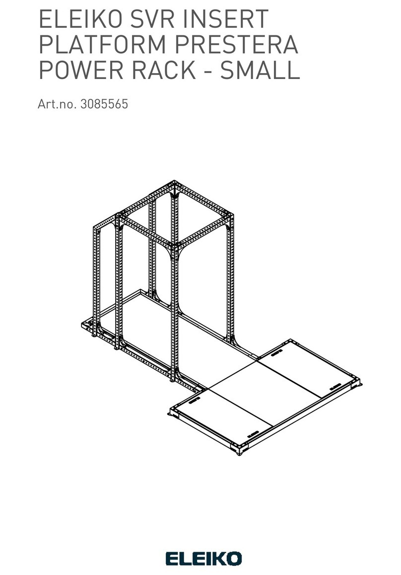 Eleiko SVR INSERT PLATFORM PRESTERA POWER RACK... User manual