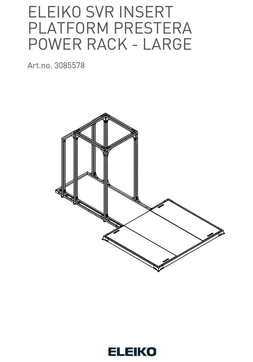 Eleiko SVR INSERT PLATFORM PRESTERA POWER RACK... User manual