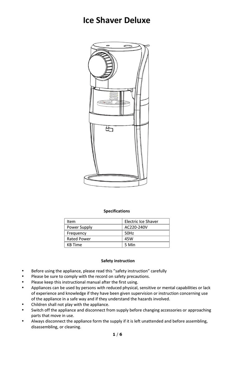 KitchPRO Ice Shaver Deluxe manual