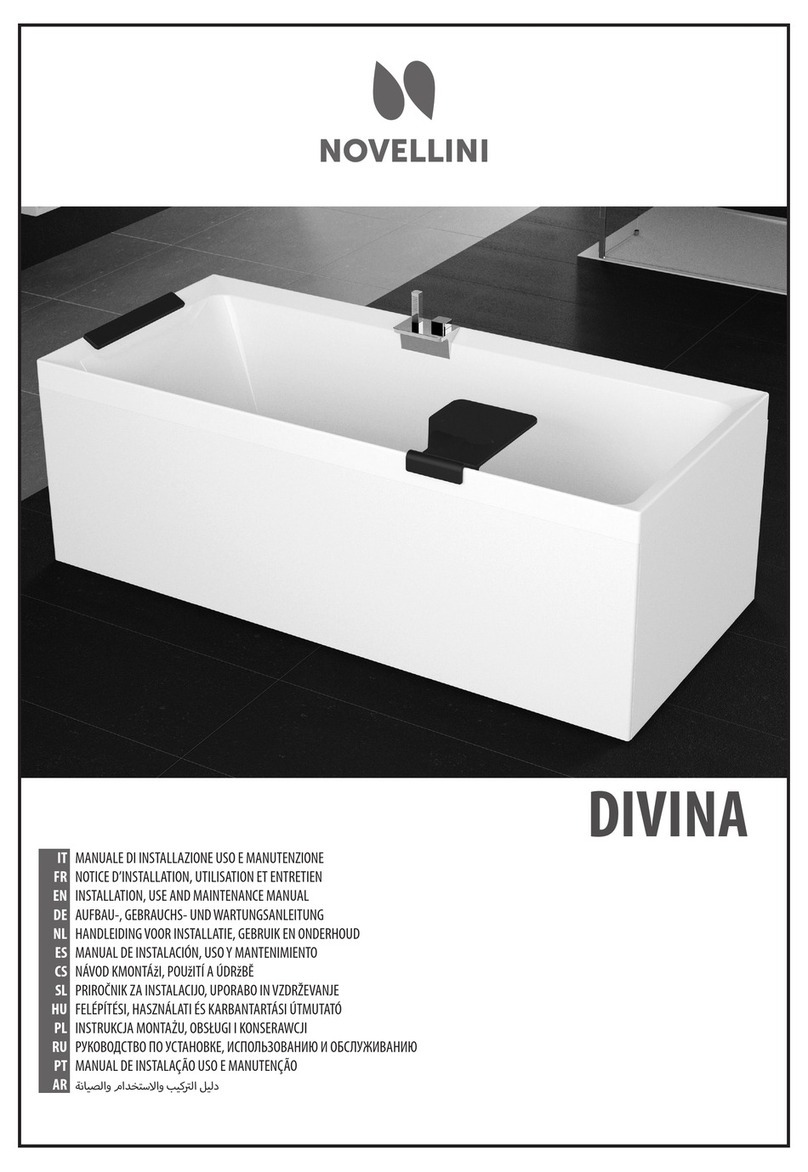 Novellini DIVINA DIVE180A Installation, use and maintenance manual