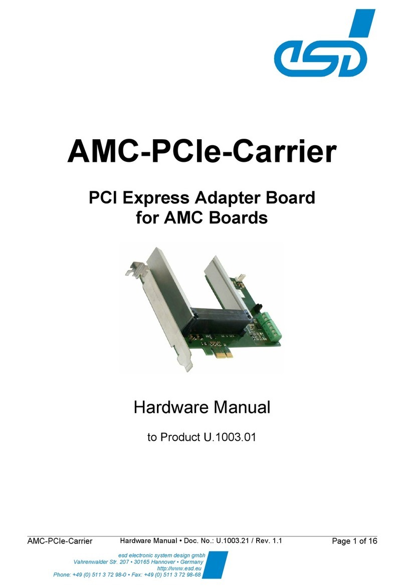 ESD AMC-PCIe-Carrier Hardware manual