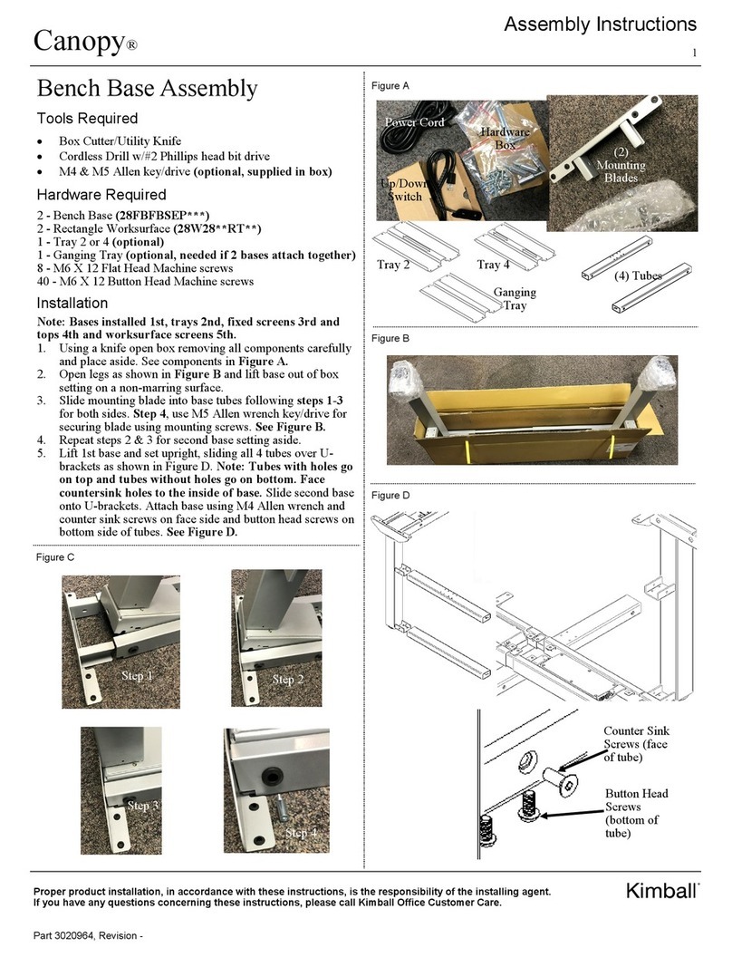 Kimball Canopy 28FBFBSEP Series User manual Kimball Canopy 28FBFBSEP Series User manual