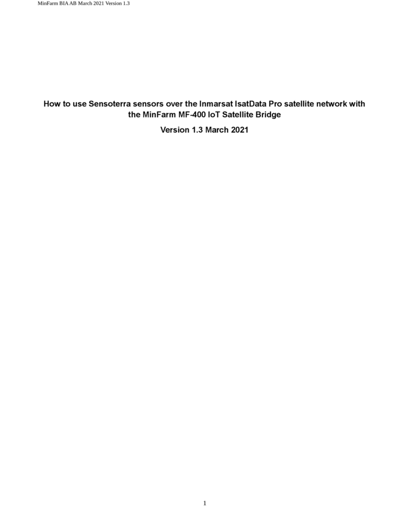 Sensoterra Single Depth manual