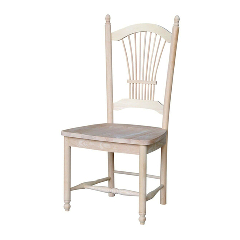Unfinished Furniture of Wilmington Shefback C-1602 manual