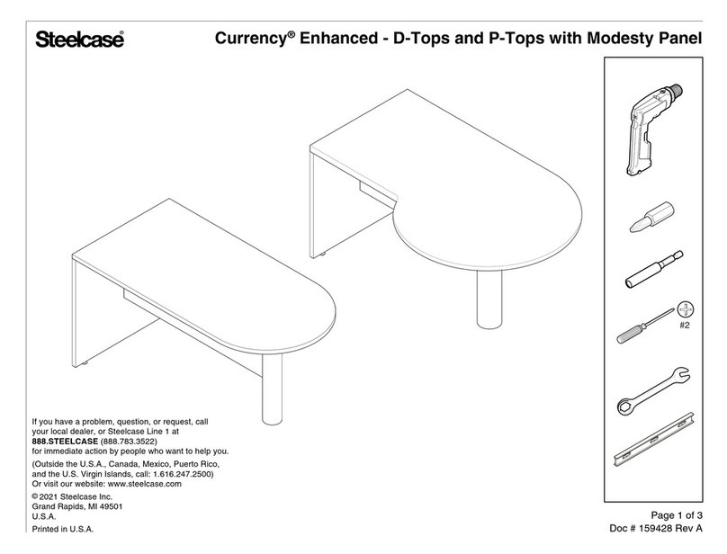 Steelcase Currency Enhanced D-Top with Modesty Panel User manual Steelcase Currency Enhanced D-Top with Modesty Panel User manual