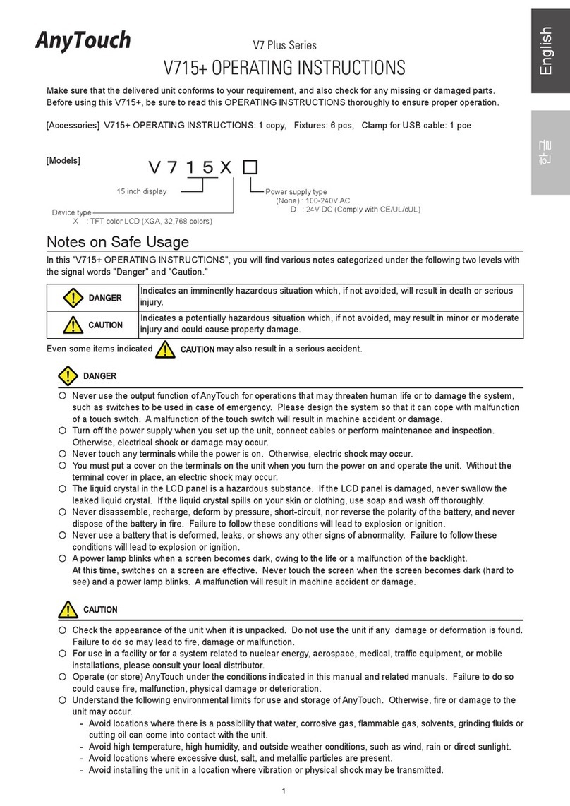RS Automation AnyTouch V7 Plus Series operating instructions RS Automation AnyTouch V7 Plus Series operating instructions