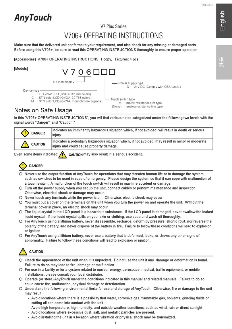 RS Automation AnyTouch V7 Plus Series operating instructions