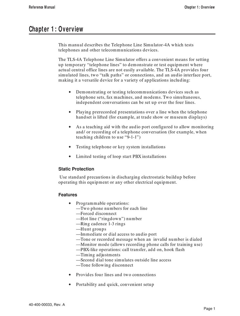 Teltone TLS-4A Reference manual