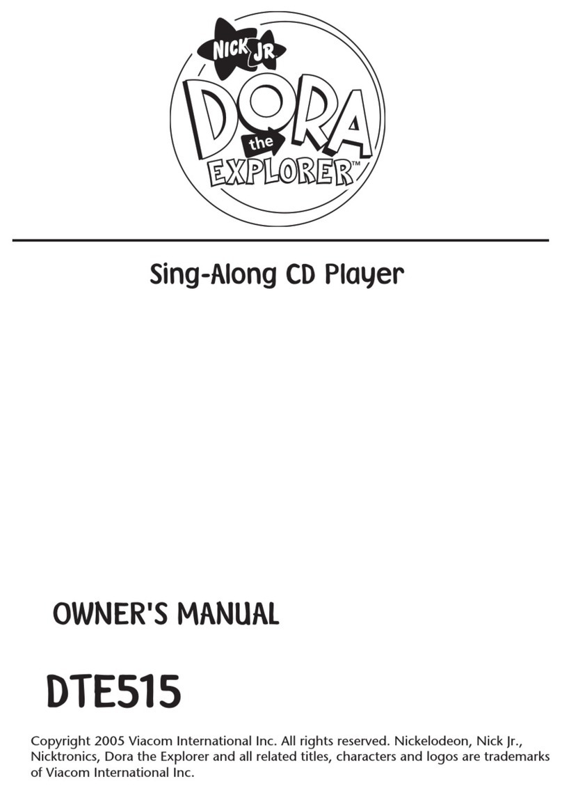 Emerson Nick Jr. Dora the Explorer DTE515 User manual