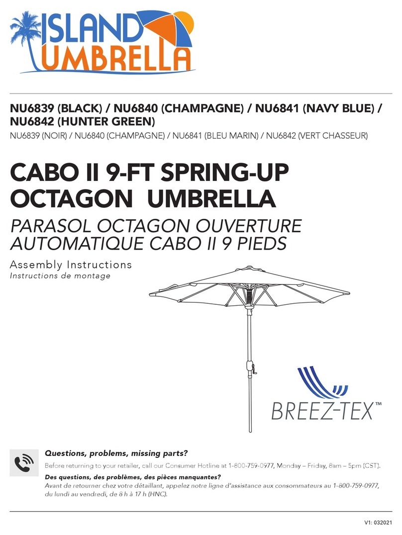 Blue Wave Island Umbrella Cabo II Assembly instructions