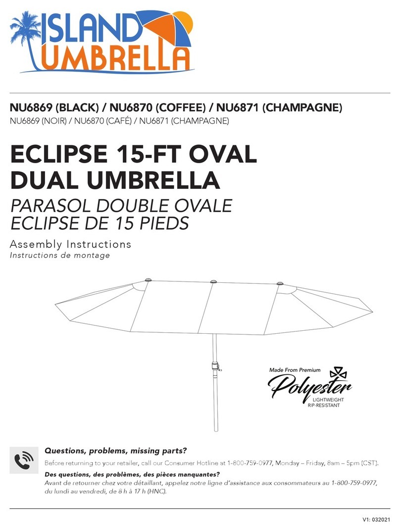 Blue Wave Island Umbrella Eclipse Assembly instructions