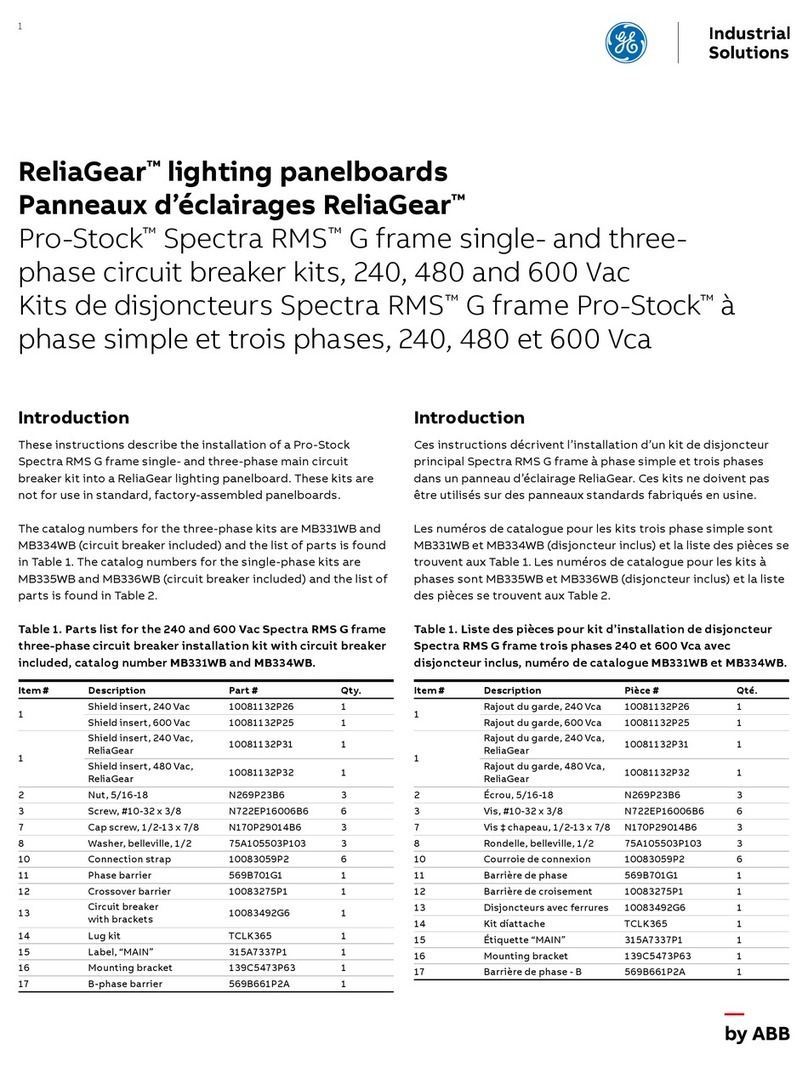 GE ReliaGear Pro-Stock Spectra RMS User manual GE ReliaGear Pro-Stock Spectra RMS User manual