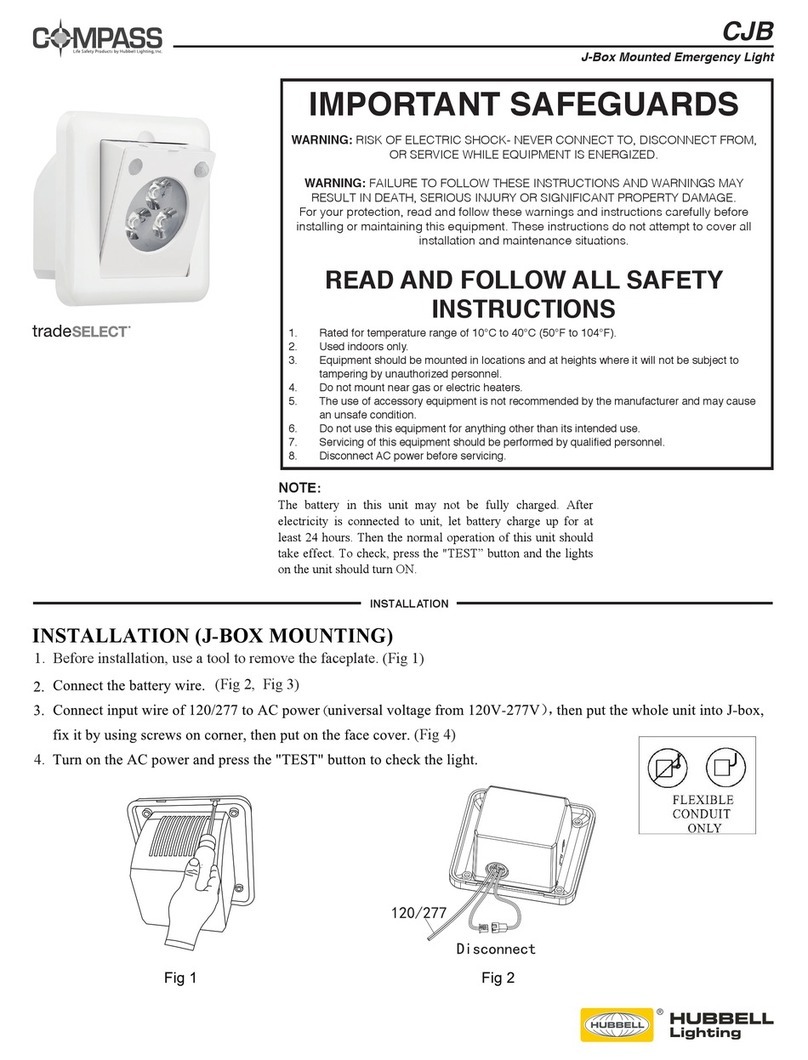 HUBBELL LIGHTING Compass tradeSELECT CJB quick start guide