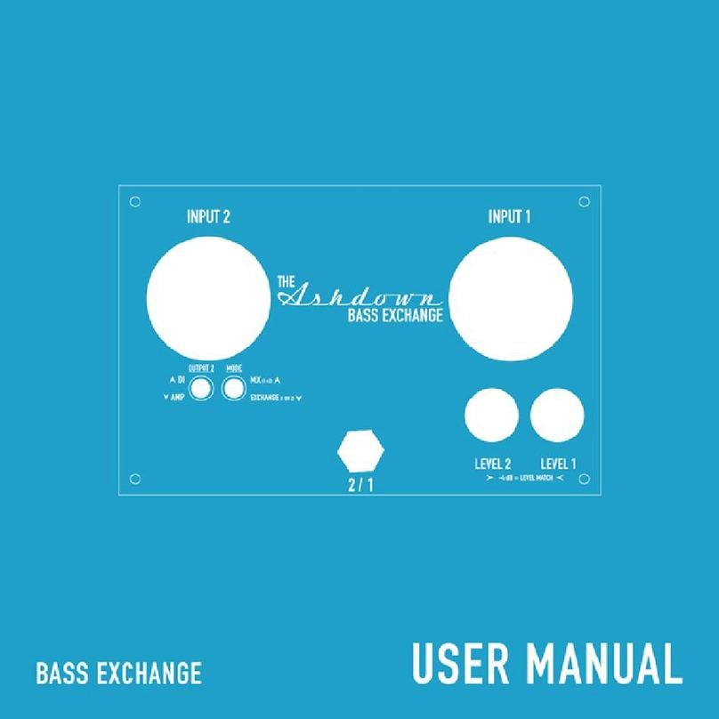 Ashdown BASS EXCHANGE user manual Ashdown BASS EXCHANGE user manual