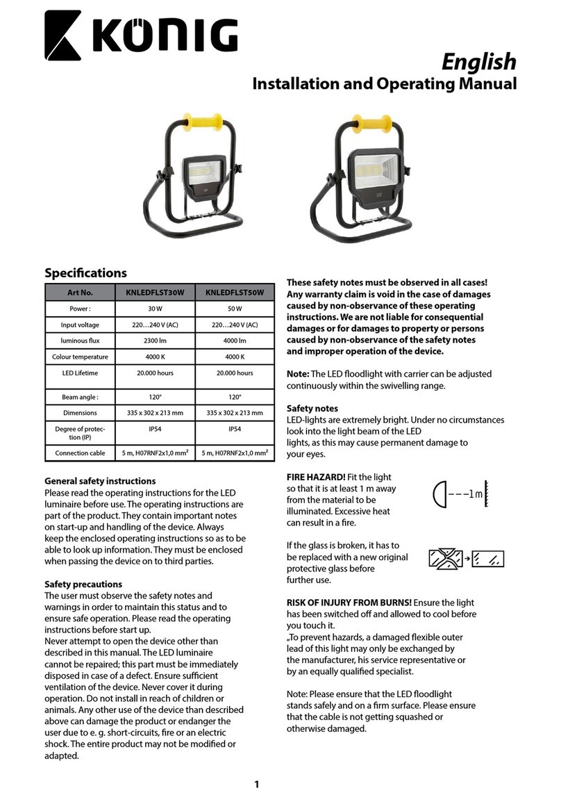 König KNLEDFLST30W Installation and operating manual
