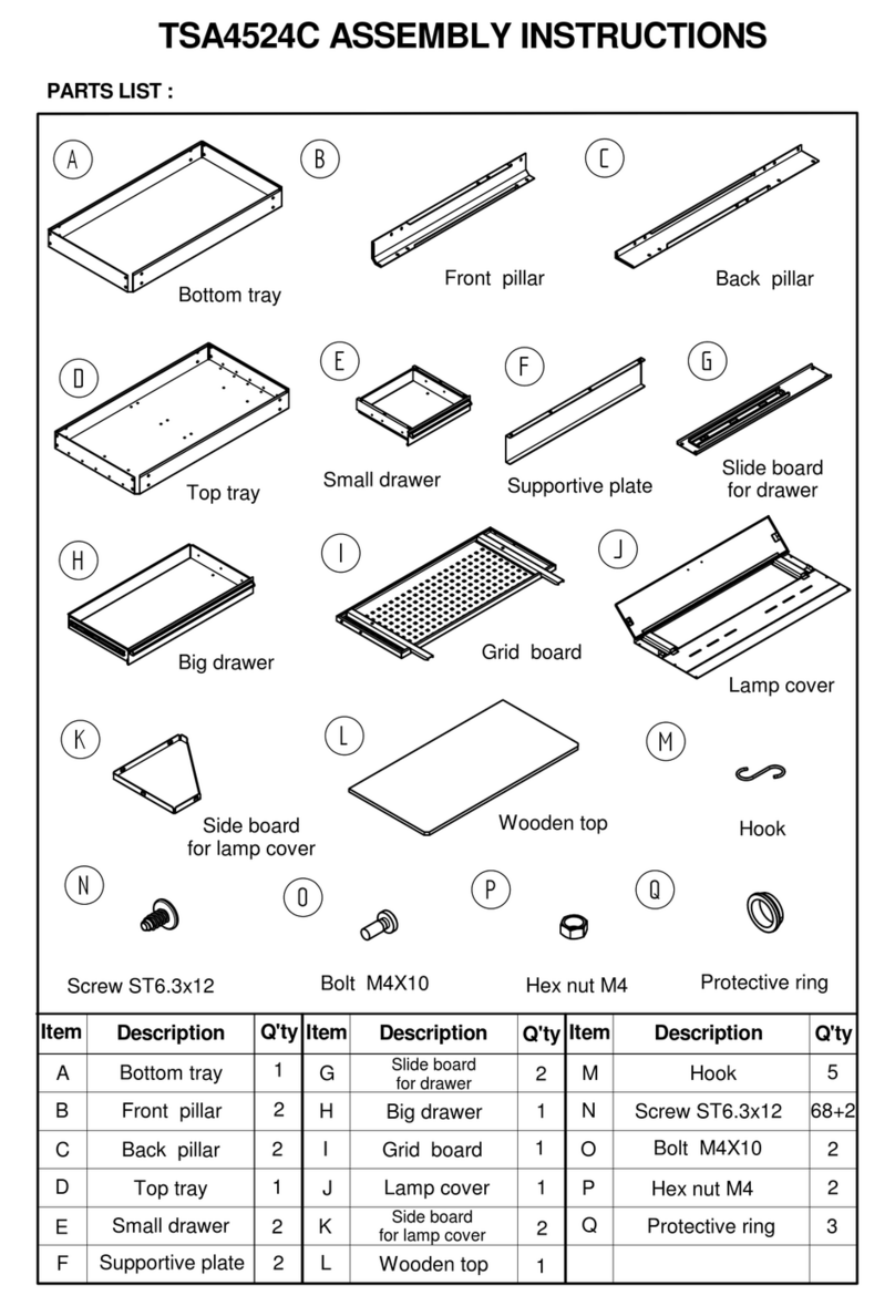 TOPMAQ TSA4524C Assembly instructions