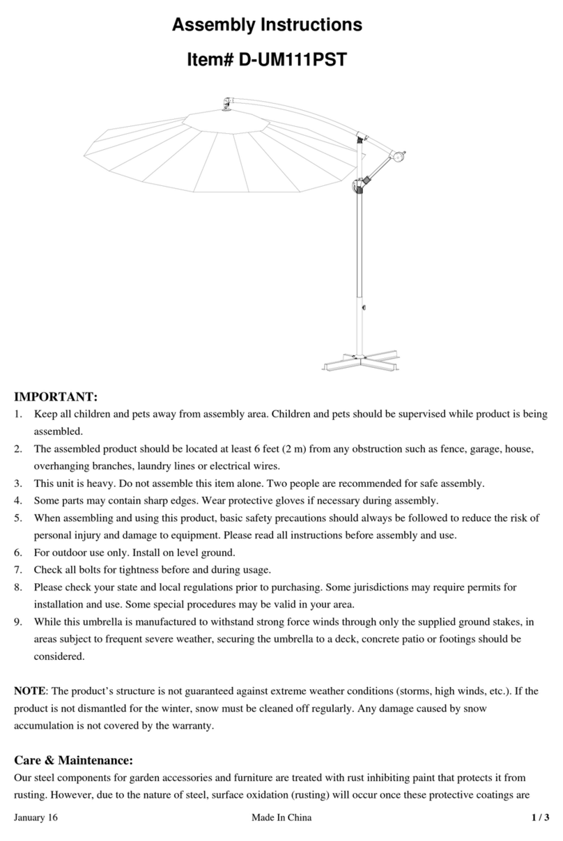 Sunjoy D-UM111PST Assembly instructions