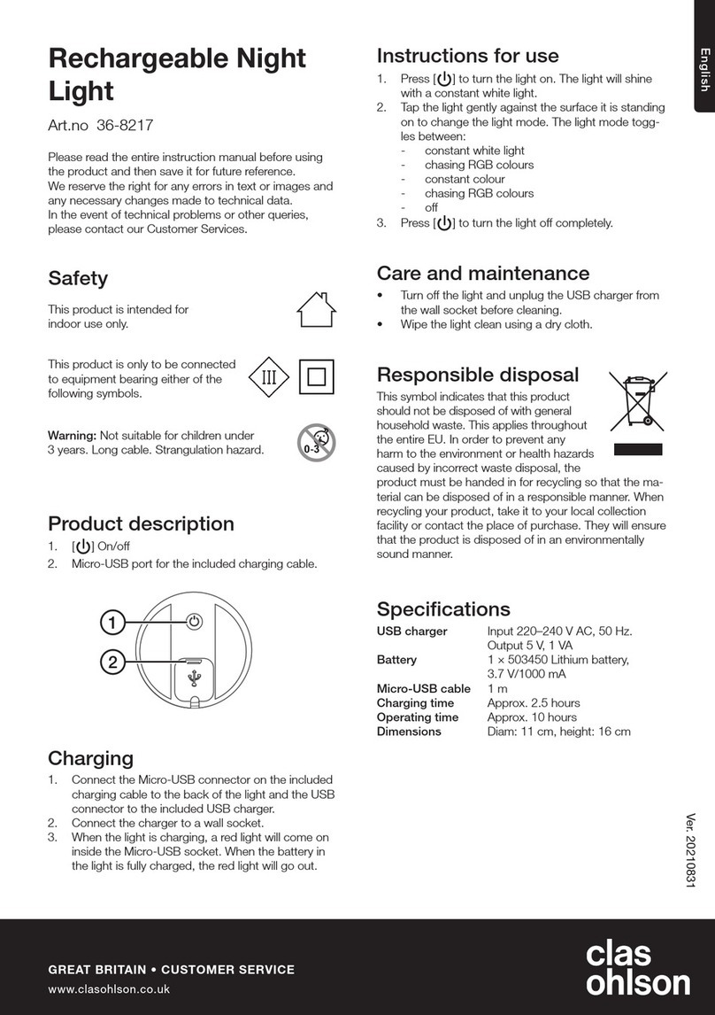 Clas Ohlson 36-8217 User manual