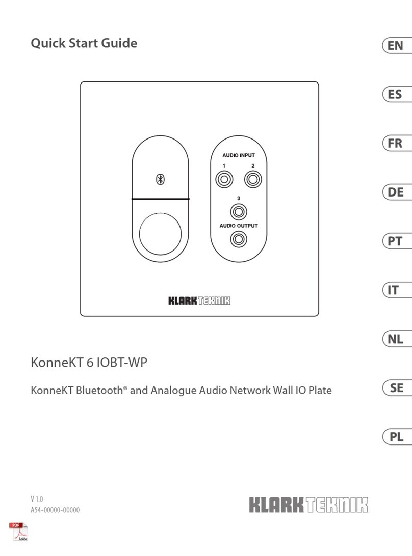 Klark Teknik KonneKT 6 IOBT-WP quick start guide Klark Teknik KonneKT 6 IOBT-WP quick start guide