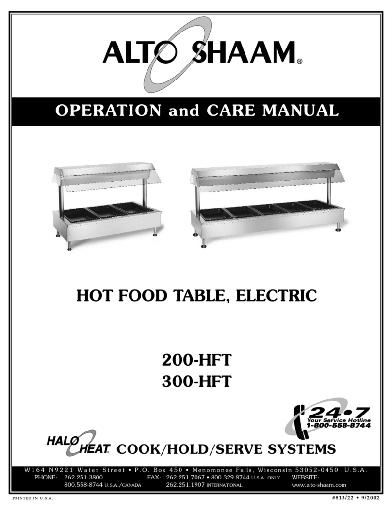 Alto-Shaam HALO HEAT 200-HFT Operation and care manual