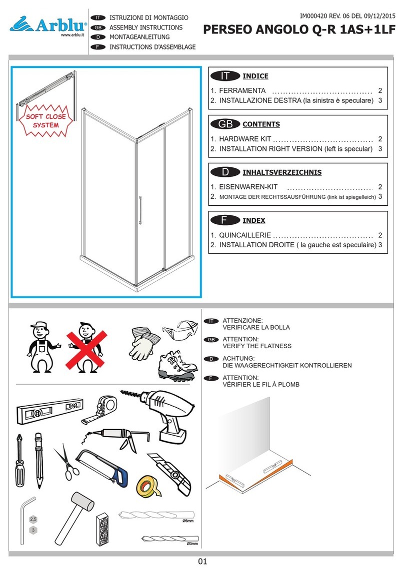 Arblu PERSEO ANGOLO Q-R 1AS+1LF User manual