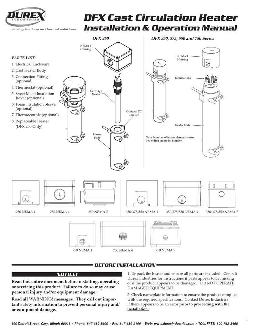 Durex industries DFX 750 Series Installation & operation manual Durex industries DFX 750 Series Installation & operation manual