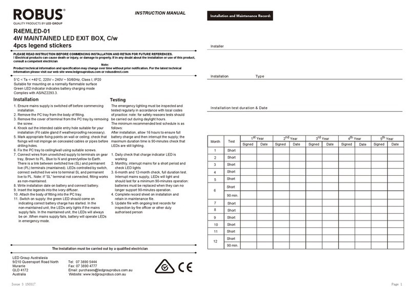 Robus R4EMLED-01 User manual