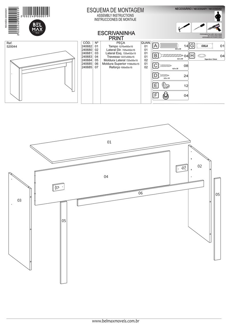 Belmax Móveis 520044 Assembly instructions