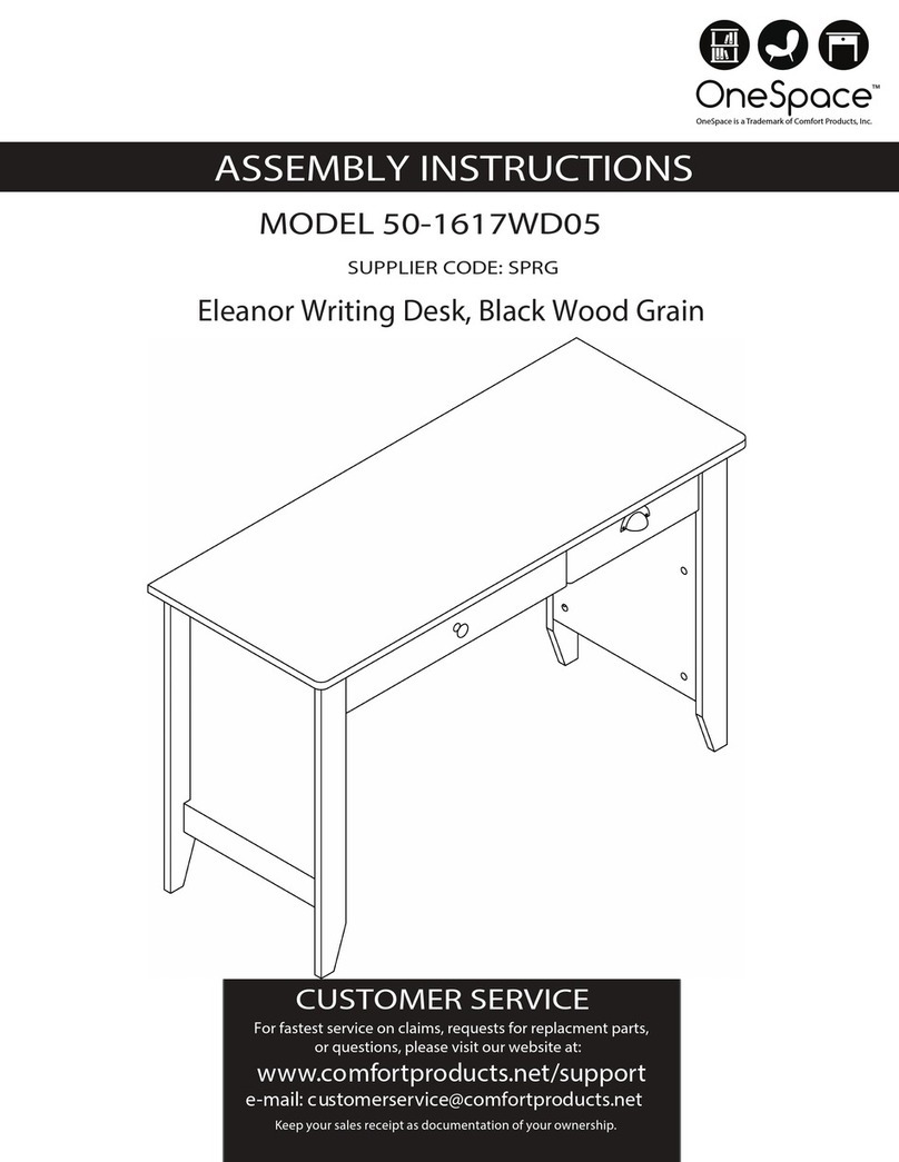Comfort Products Onespace Eleanor 50-1617WD05 Assembly instructions Comfort Products Onespace Eleanor 50-1617WD05 Assembly instructions