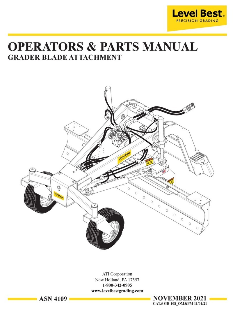 ATI Corporation Level Best Grader Blade Operator's & parts manual