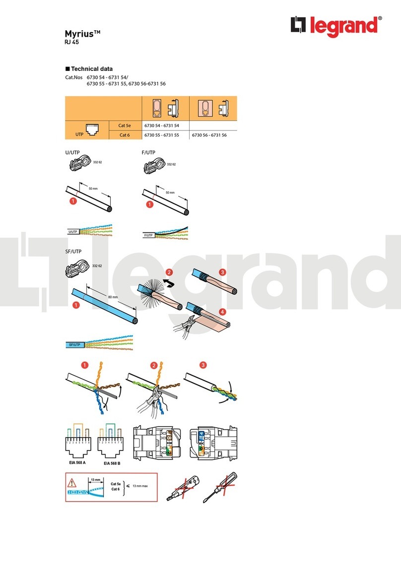 LEGRAND Myrius RJ 45 manual LEGRAND Myrius RJ 45 manual