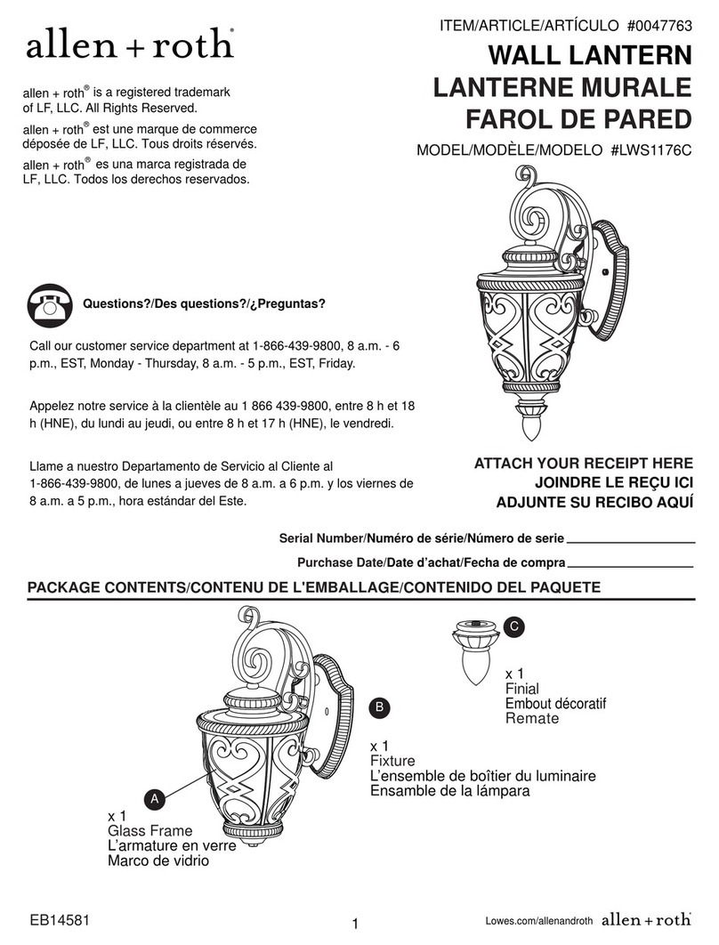 Allen + Roth LWS1176C installation instructions