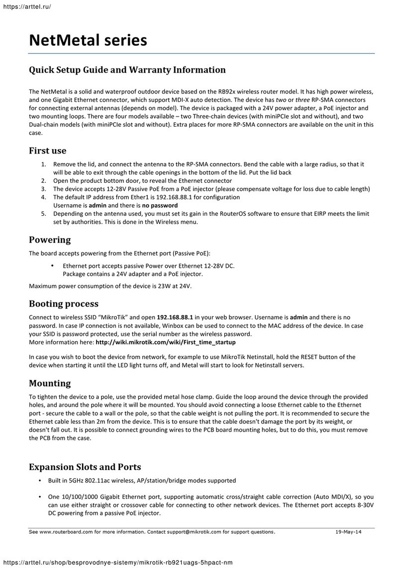 MikroTik NetMetal Series User manual