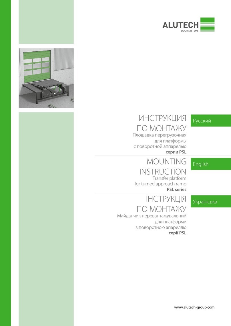 Alutech PSL Series Mounting instruction