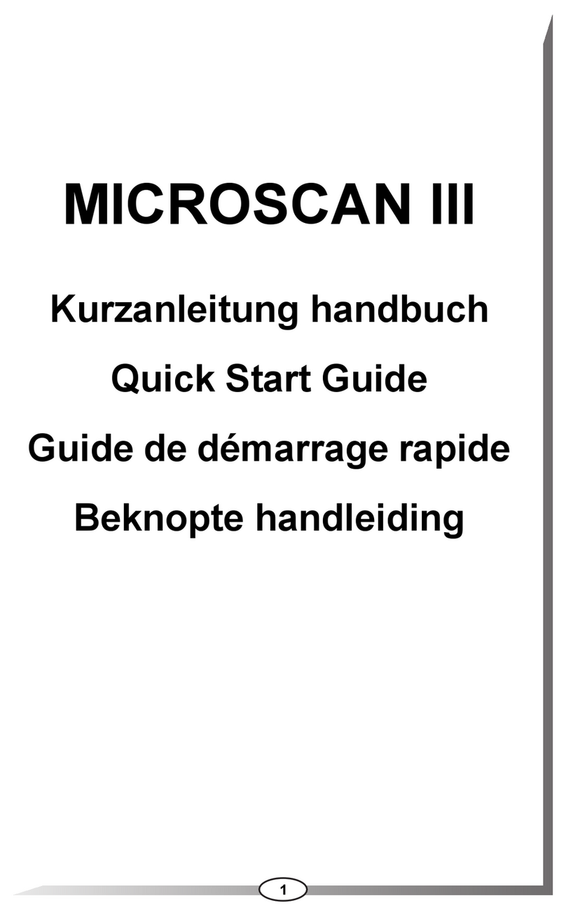 Snap-on Incorporated MICROSCAN III quick start guide
