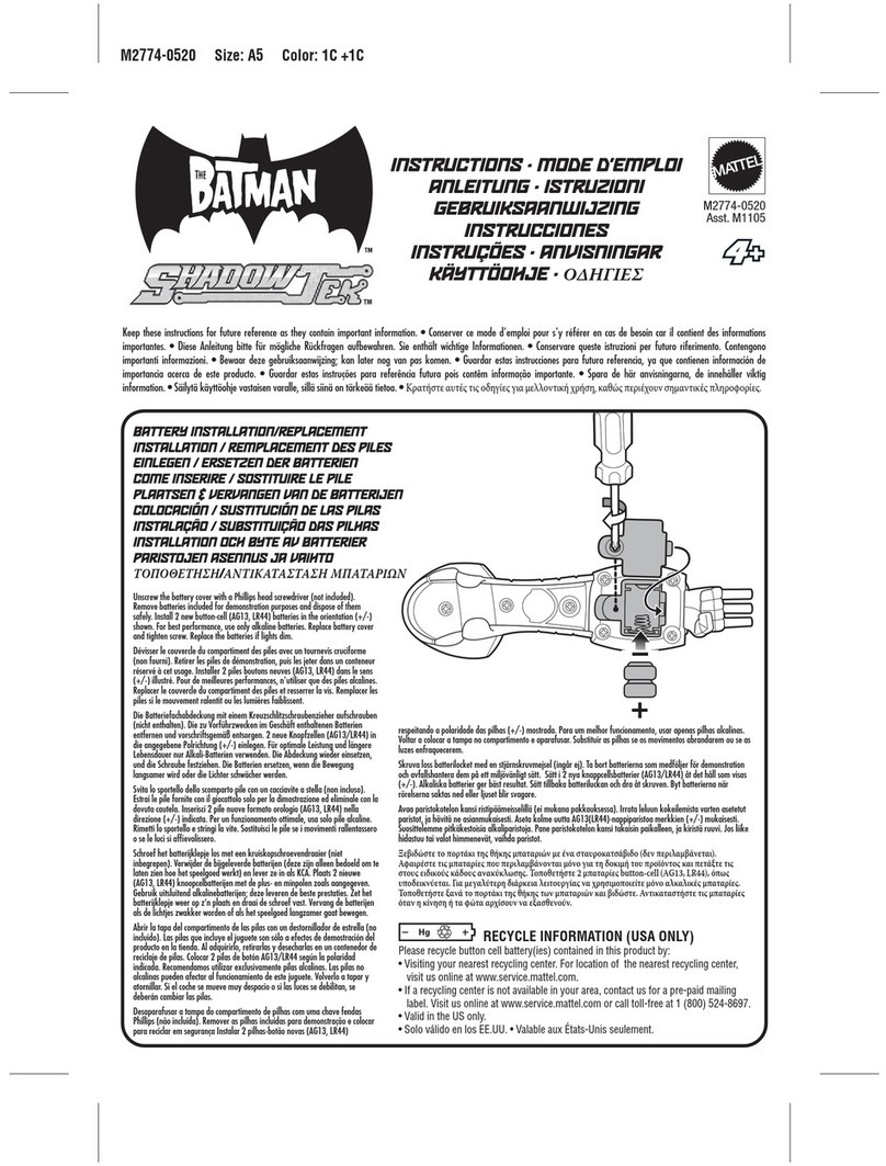 Mattel The Batman ShadowTek M2776 User manual