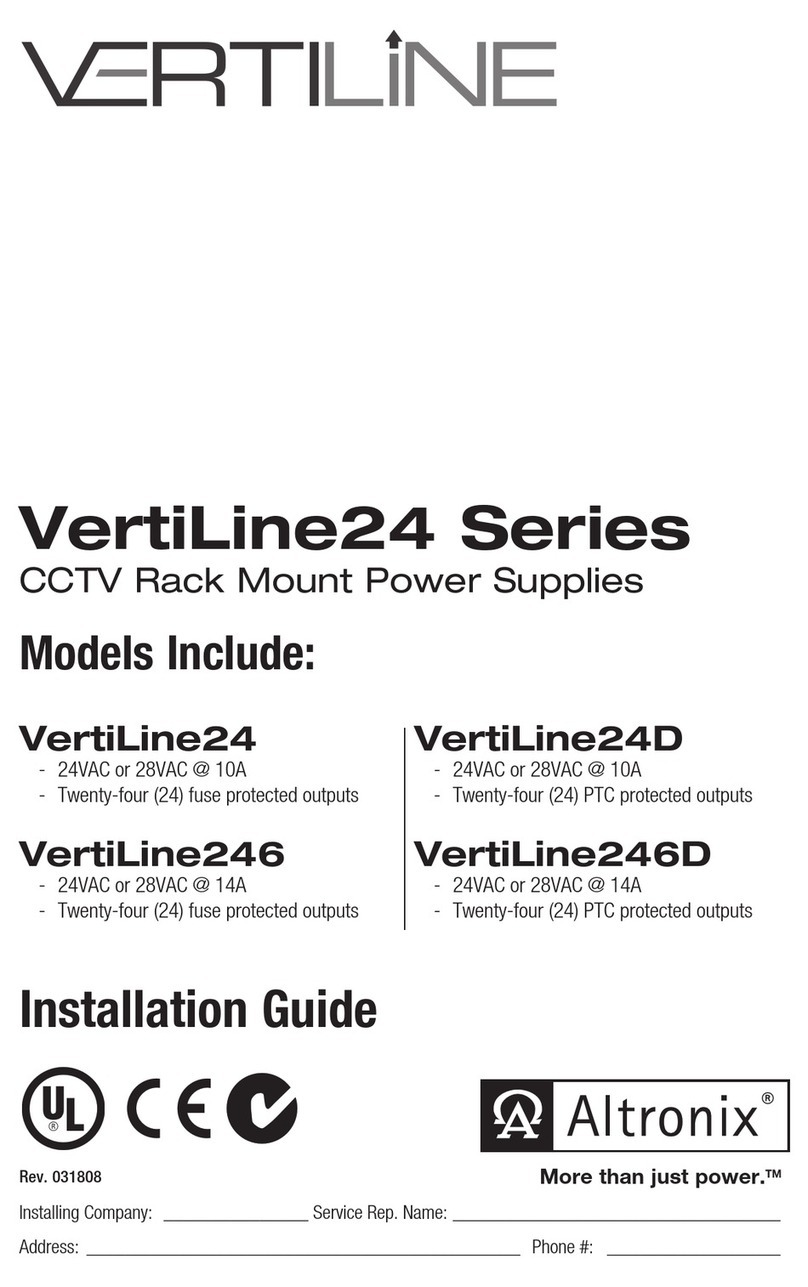 Altronix VertiLine24 Series User manual
