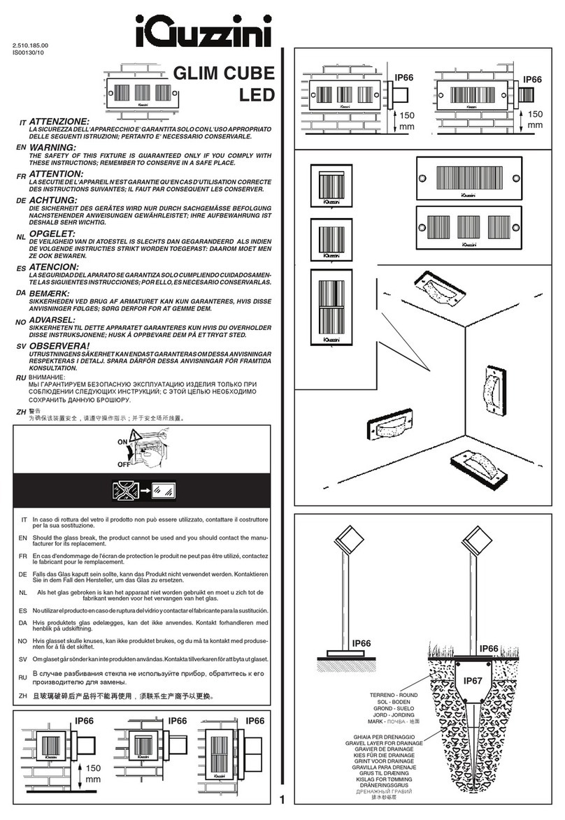 iGuzzini GLIM CUBE BA97 User manual