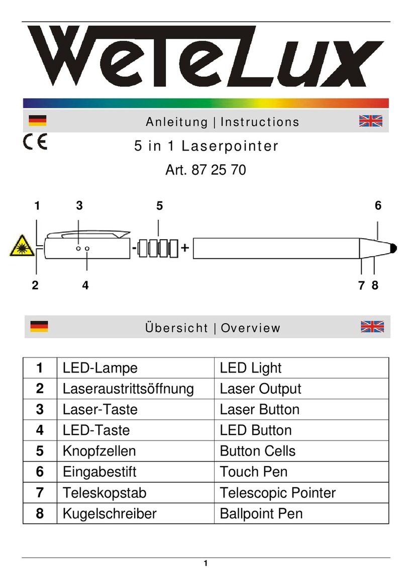 Wetelux 87 25 70 instructions