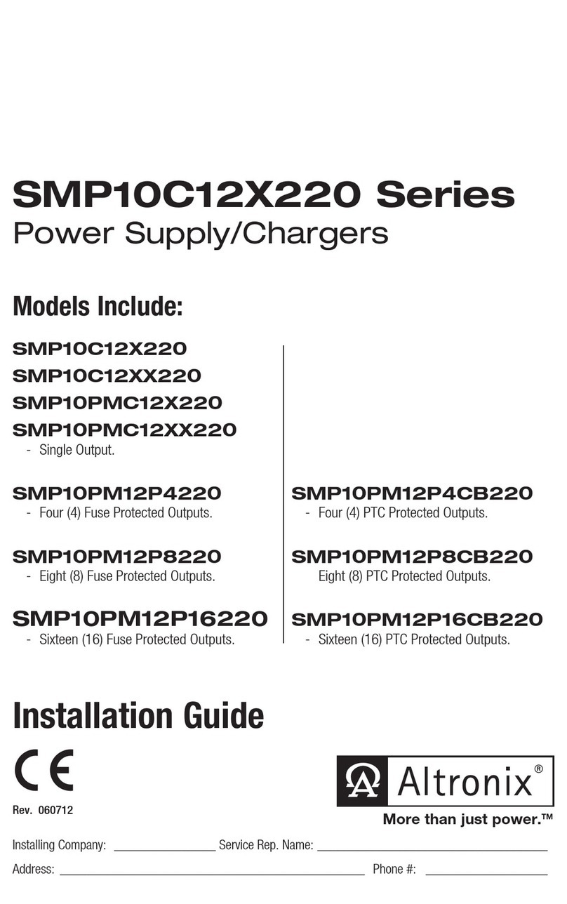 Altronix SMP10C12X220 Series User manual