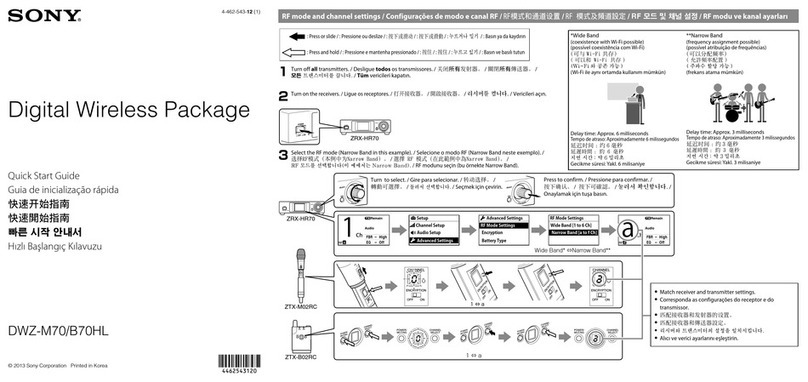 Sony DWZM70 User manual