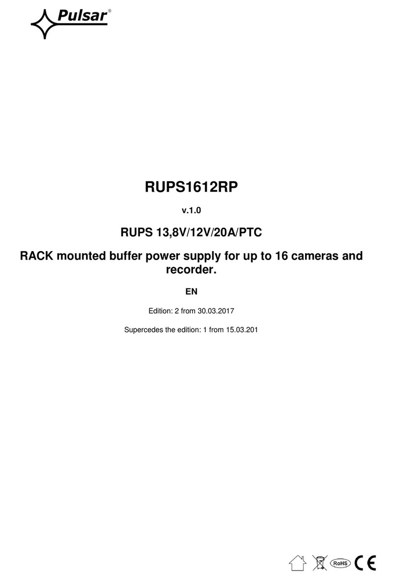 Pulsar RUPS1612RP User manual